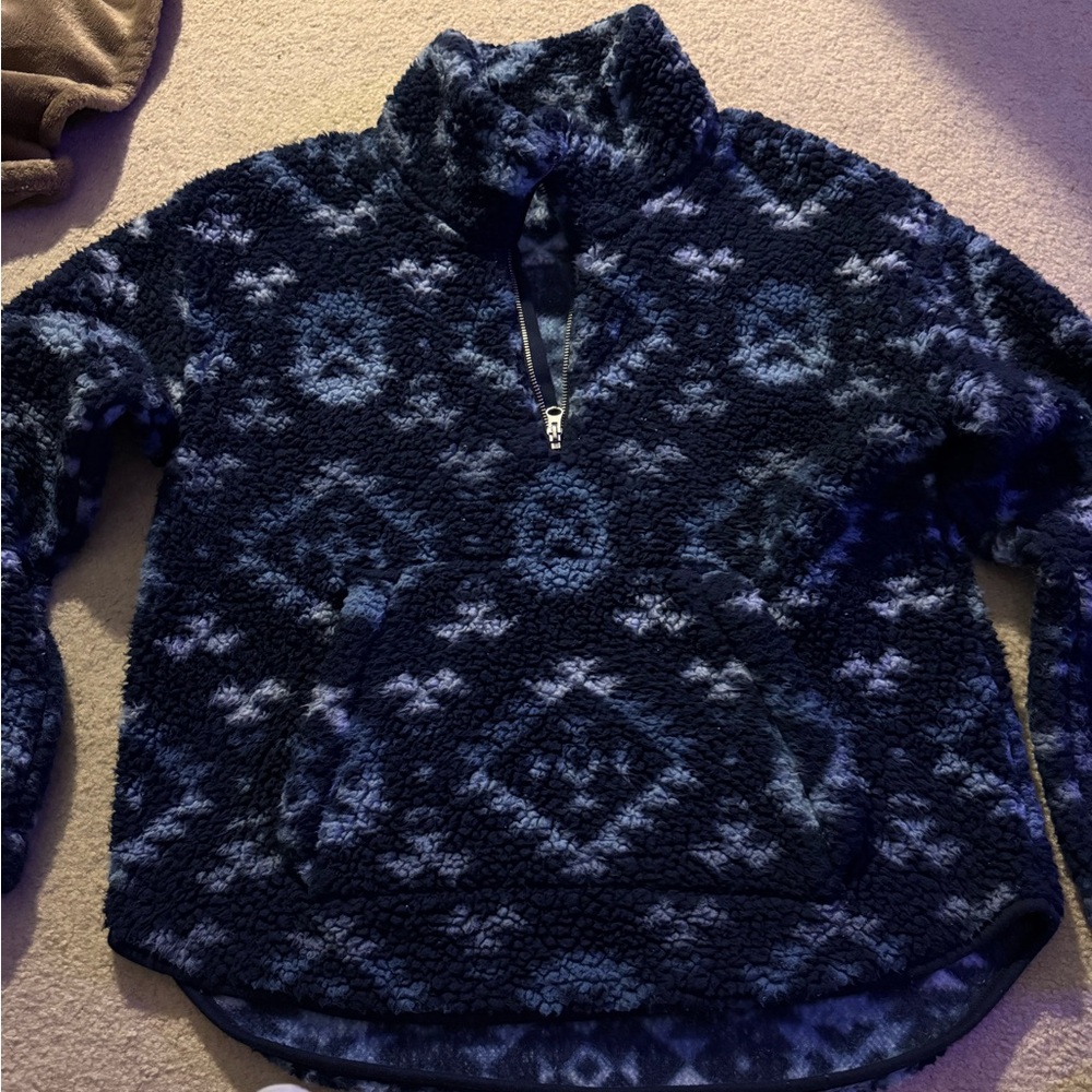 Old Navy Navy and White Fleece Jacket